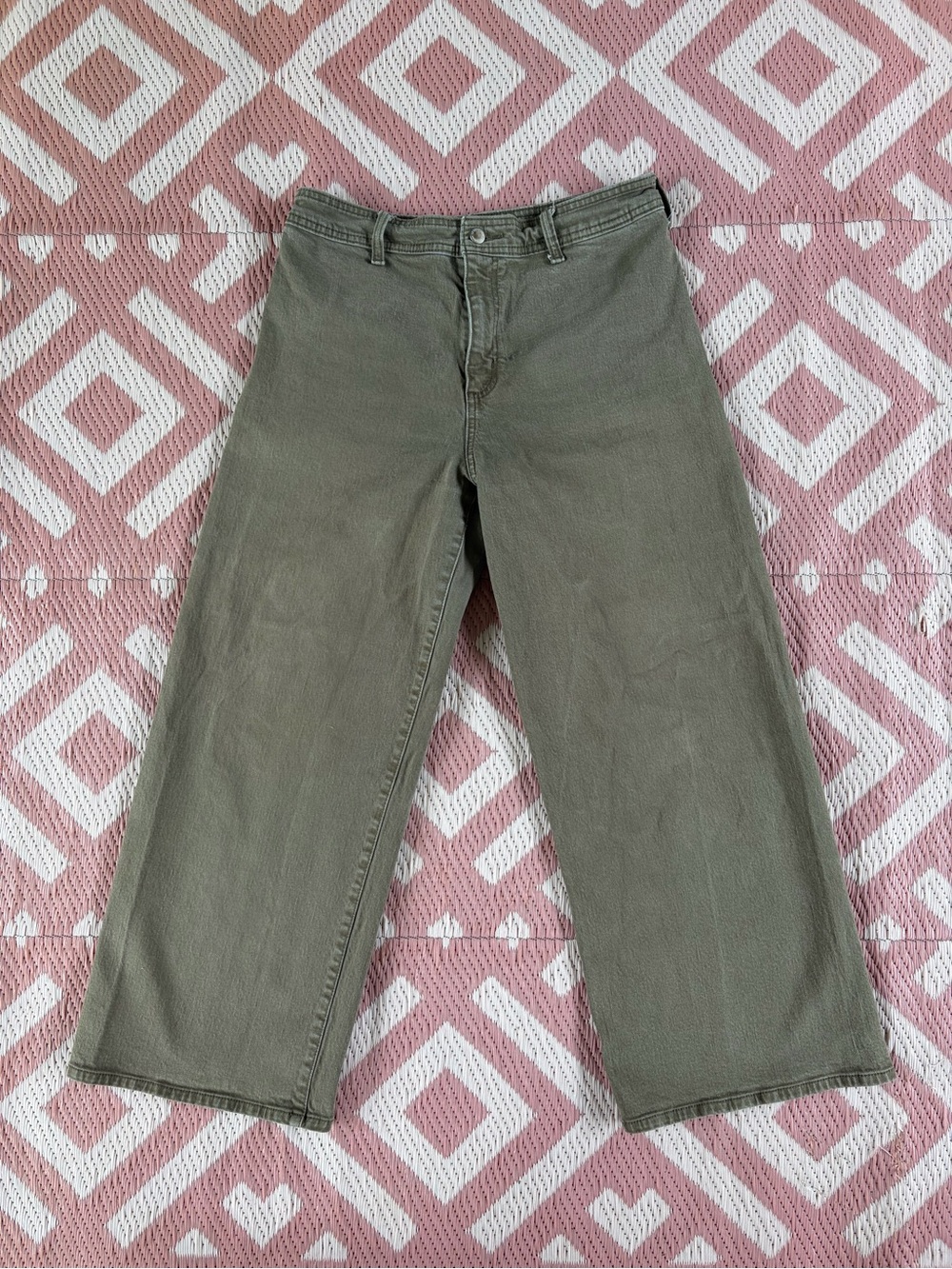 Universal Thread Green Sailor High Waisted Wide Leg Jeans Size 12